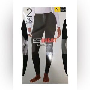 32 Degrees Women's Heat Pant, 2-pack Small New With Box Base Layer new with box